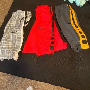 3 pairs of nike elite shorts youth large